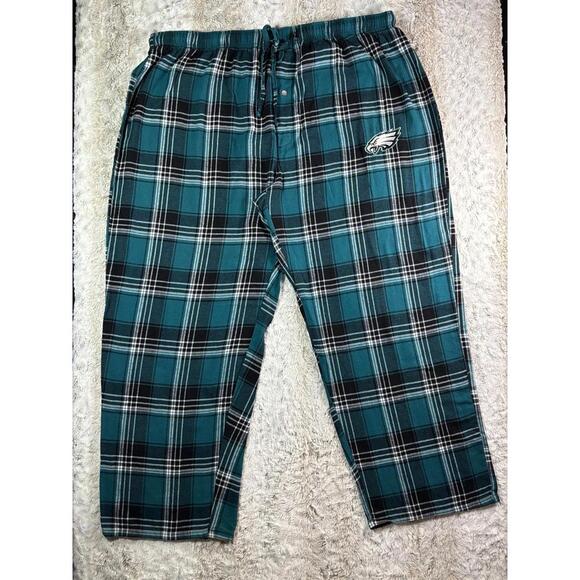 Eagles Philadelphia NFL team apparel sleepwear flannel pajama pants teal xxl 2xl - Picture 1 of 6